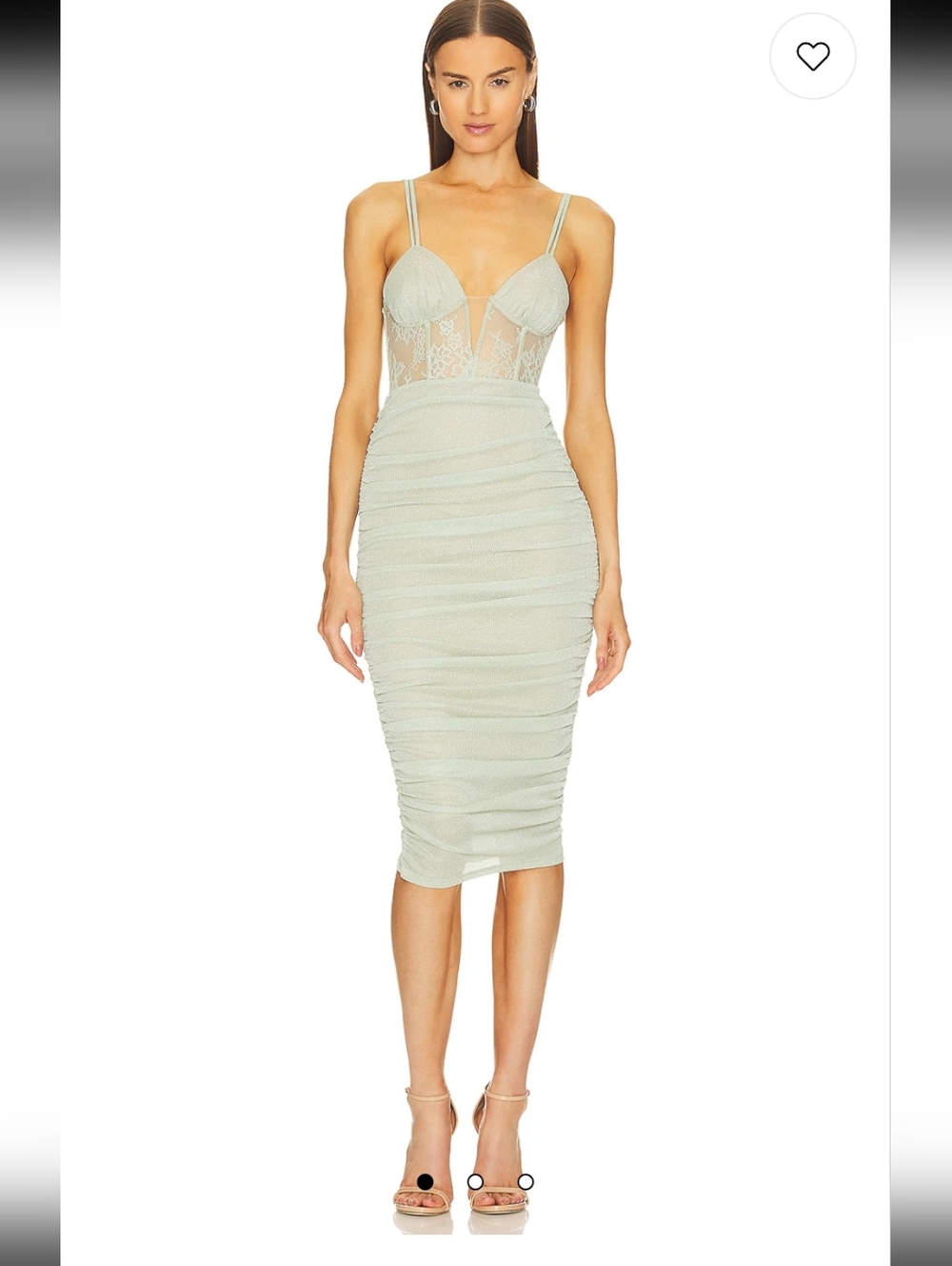 NWOT Michael Costello x Revolve Lulee Midi Dress Mint | Small